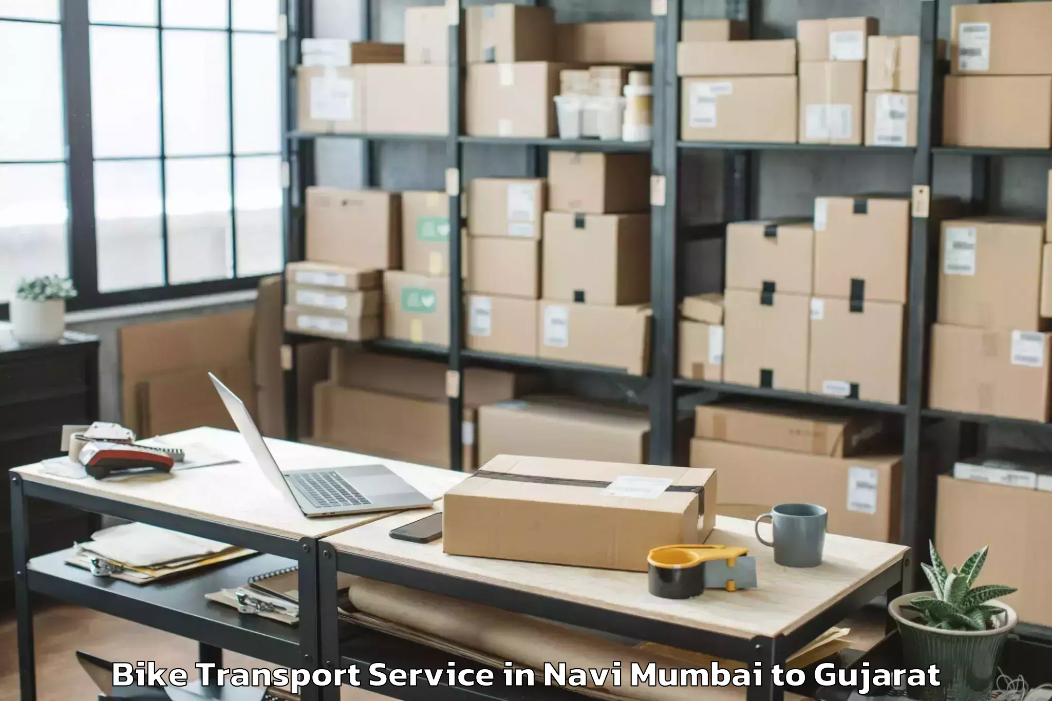 Book Navi Mumbai to Dhasa Bike Transport Online